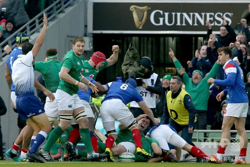 アイルランドがフランスに快勝、シックスネーションズ連覇に望み