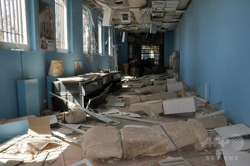ISから奪還のパルミラ、破壊と略奪の跡残る博物館 シリア
