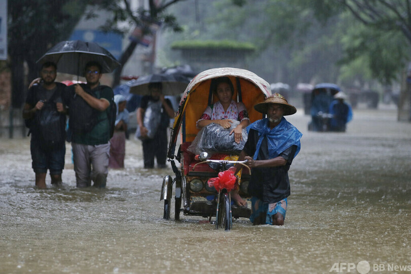 バングラデシュとインドで豪雨 59人死亡