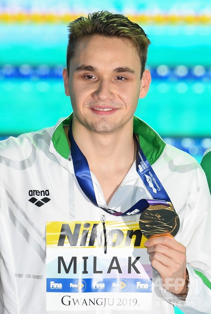 ミラークが男子200mバタで金、フェルプス氏超えの世界新 世界水泳