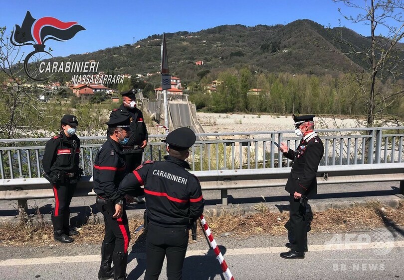 イタリアで長さ300メートルの橋崩落、1人負傷