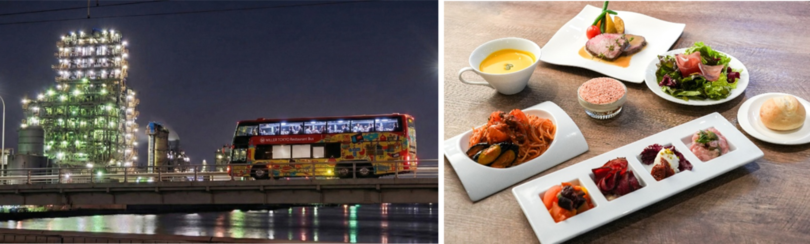 東京レストランバス『川崎工場夜景プラン』に川崎発・東京着コースが登場！<br />グルテンフリーのイタリアンを味わいながら、川崎工場夜景と東京夜景を巡る、贅沢な3時間