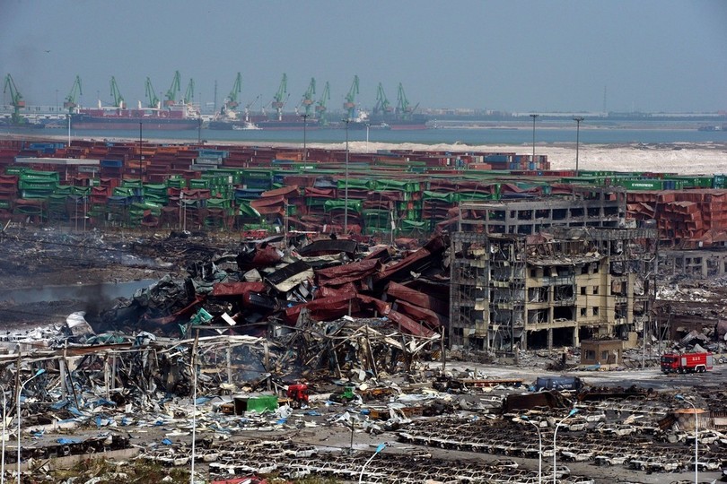 中国・天津の大爆発、倉庫に許容量30倍のシアン化物 中国・天津の大爆発、倉庫に許容量30倍のシアン化物