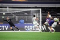 サッカー親善試合、FCバルセロナ対レアル・マドリード。追加t念を決めて喜ぶFCバルセロナのフェルミン・ロペス（右から2人目、2023年7月29日撮影）。(c)Sam Hodde/Getty Images/AFP