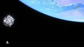 仏領ギアナの宇宙センターから打ち上げられた後、アリアン5ロケットから切り離されるジェームズ・ウェッブ宇宙望遠鏡。米航空宇宙局（NASA）TVの映像から（2021年12月25日撮影）。(c)AFP PHOTO / NASA TV