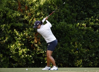 張替美那が首位発進、2位に1打差 全米女子OP