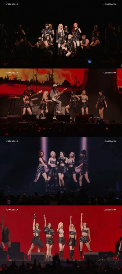 LE SSERAFIM「コーチェラ」デビュー舞台、40分で10曲披露