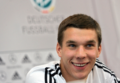 ＜サッカー 欧州選手権2008・予選＞ポドルスキー チェコ戦を控え会見 - ドイツ