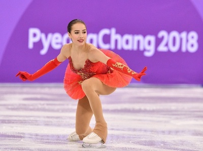 フィギュア団体戦・女子FSで1位のザギトワ