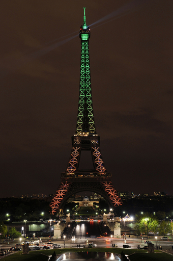 エッフェル塔、建設120年記念のイルミネーション 写真8枚 国際ニュース