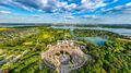 空から見た巴城鎮（資料写真）。(c)Xinhua News
