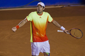 テニス、ビエルト・メキシカーノ・テルセル（Abierto Mexicano TELCEL）は3日、メキシコのアカプルコ（Acapulco）で男子シングルス決勝を行い、大会第8シードのフェルナンド・ベルダスコ（Fernando Verdasco、スペイン）は3-6、4-6で大会第1シードのダビド・フェレール（David Ferrer、スペイン）に敗れた。

ポイントを奪われ落胆した様子を見せるフェルナンド・ベルダスコ（2012年3月3日撮影）。(c)AFP/Alfredo Estrella