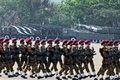 ミャンマーの首都ネピドーで行われた軍事パレード（2022年3月27日撮影、提供）。(c)AFP