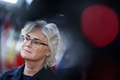 ドイツのクリスティーネ・ランブレヒト国防相（2022年3月21日撮影）。(c)Kenzo TRIBOUILLARD / AFP