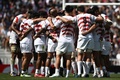 ラグビーW杯フランス大会、プールD、日本対チリ。円陣を組む日本の選手（2023年9月10日撮影）。(c)Lionel BONAVENTURE / AFP