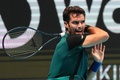 男子テニス、テルアビブ・オープン、シングルス2回戦。リターンを打つパブロ・アンドゥハル（2022年9月29日撮影）。(c)JACK GUEZ / AFP