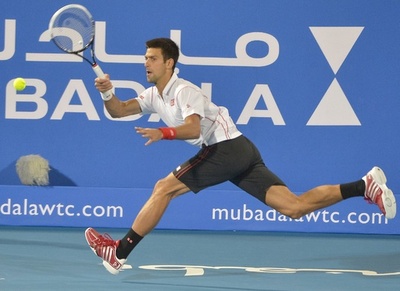 ジョコビッチがツォンガ下し決勝へ、ムバダラ・ワールドテニス選手権
