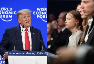 トランプ氏、環境の「悲観的な予言者」を批判 グレタさんは行動求める ダボス会議