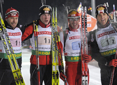 オーストリア 男子リレーを制す、バイアスロンW杯