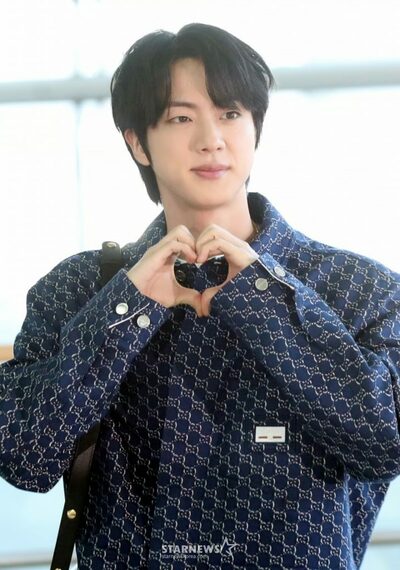 BTSジン、男性アイドルランキングで3位に