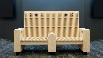 ダイキン・鹿島建設・イリアが共同開発した体感温度を5℃低減する「空調機能付きベンチ」の事業性を検証