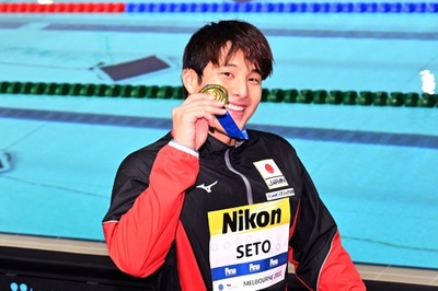 瀬戸大也がアジア新で金 世界短水路、200m平泳ぎ
