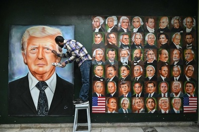 【今日の1枚】似てるかな? 米国の歴代大統領 インド
