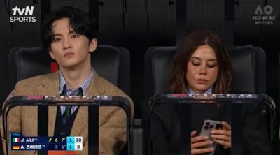 NCTのマーク、豪華ゲストとともに全豪オープン決勝観戦