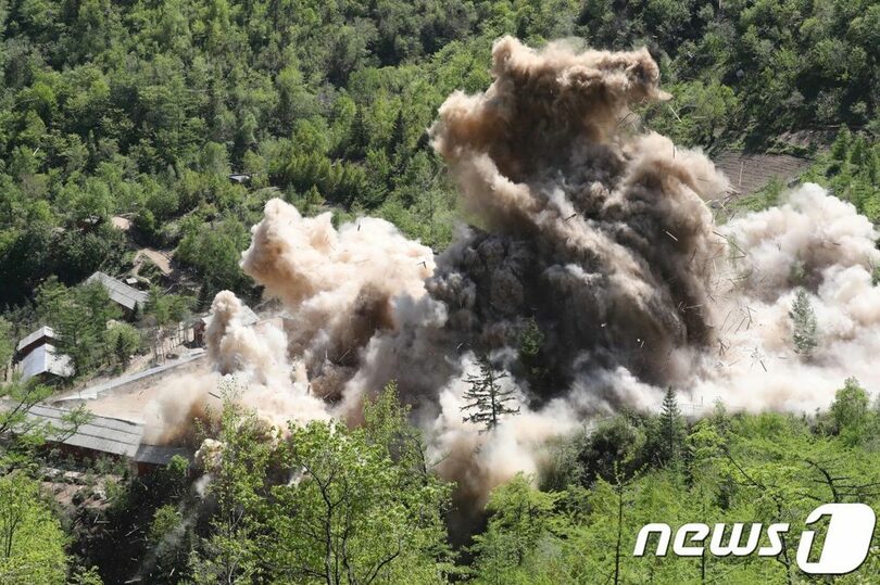 2018年5月25日、咸鏡北道吉州郡にある豊渓里核実験場(c)news1