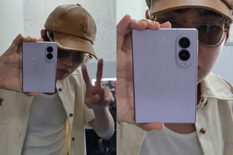 サムスン電子の次世代折りたたみスマートフォン「Galaxy Z Fold8」とみられる端末を手にするBTSのJ-HOPE＝J-HOPEのSNS (c)MONEYTODAY