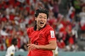 サッカーW杯カタール大会、グループH、韓国対ガーナ。チーム2点目のゴールを喜ぶ韓国の趙圭誠（2022年11月28日撮影）。(c)JUNG Yeon-je / AFP