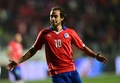 サッカーチリ代表時代のホルヘ・バルディビア（2015年6月5日撮影）。(c)Martin BERNETTI / AFP