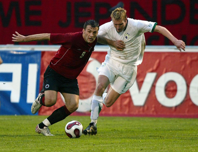 ＜サッカー 欧州選手権2008・予選＞アルバニアvsスロベニアはスコアレスドローに終わる - アルバニア