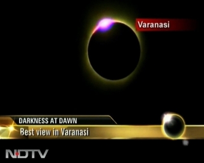 【動画】インドのテレビ局がとらえた日食の映像