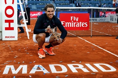 ナダルが5度目のマドリードOP優勝、クレー敵なしの3大会連続V
