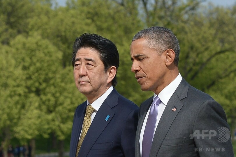 安倍首相、オバマ大統領とリンカーン記念館をサプライズ訪問