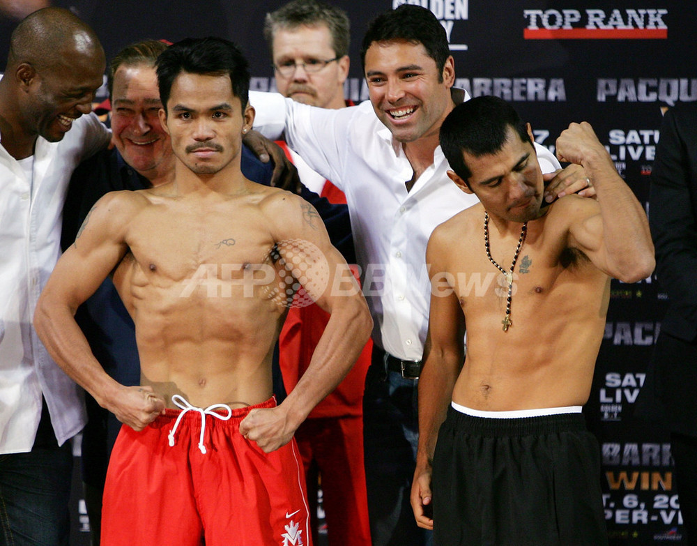 パッキャオとバレラ 公開計量に臨む 写真9枚 国際ニュース：AFPBB News