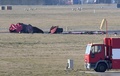 墜落した航空機。ウェールズ・アングルシー島にあるバレー空軍基地で（2018年3月20日撮影）。(c) AFP PHOTO / Paul ELLIS