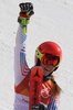 平昌冬季五輪、アルペンスキー女子大回転。金メダル獲得を確実にして喜ぶミカエラ・シフリン（2018年2月15日撮影）。(c)AFP PHOTO / Francois-Xavier MARIT