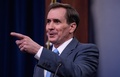 米首都ワシントンの米国防総省で会見するジョン・カービー報道官（2022年2月1日撮影、資料写真）。(c)Nicholas Kamm / AFP