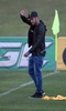 ブラジル代表のキャンプ地テレゾポリス（Teresopolis）に戻ったネイマール（Neymar da Silva Santos Junior、2014年7月10日撮影）。(c)AFP/VANDERLEI ALMEIDA