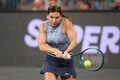 ルーマニア・クルジュナポカで行われたイベントで、エキシビションマッチに臨む女子テニスのシモナ・ハレプ（2024年6月15日撮影）。(c)Simion Sebastian Tataru / AFP