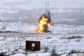 ウクライナ西部リビウ近郊で同国軍が行った軍事演習（2022年1月28日撮影）。(c)AFP