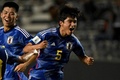 サッカーU-20W杯、グループC、日本対コロンビア。先制点を決めて喜ぶ山根陸（2023年5月24日撮影）。(c)LUIS ROBAYO / AFP