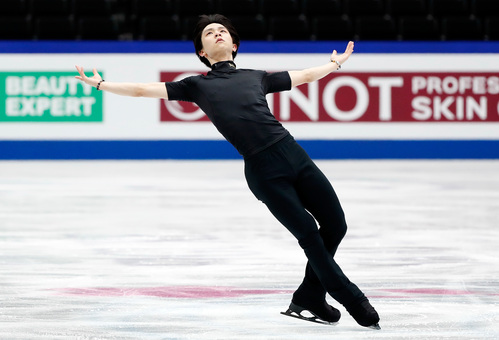 羽生結弦、4カ月ぶり実戦へ公式練習 世界フィギュア 写真15枚 国際