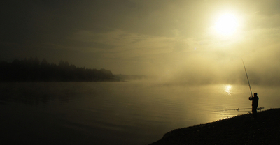 早朝は釣りで運試し、スロバキア