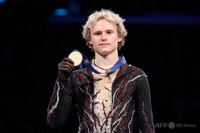 マリニン、五輪で「追われる立場」自覚 世界フィギュアで2連覇