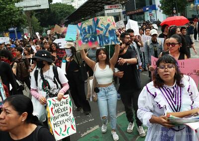 「グリンゴは出ていけ！」外国人流入による家賃高騰への抗議デモ メキシコ首都