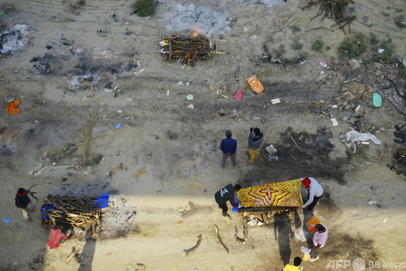 インドのコロナ死者、20万人超える 1日3000人以上