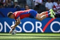ラグビーW杯フランス大会、プールD、日本対チリ。トライを決めるチリのロドリゴ・フェルナンデス（2023年9月10日撮影）。(c)Lionel BONAVENTURE / AFP
